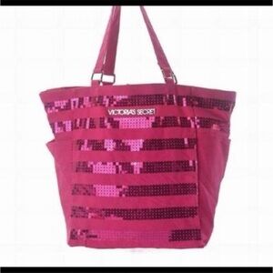 Y2K Victoria's secret sequin bag pink in color